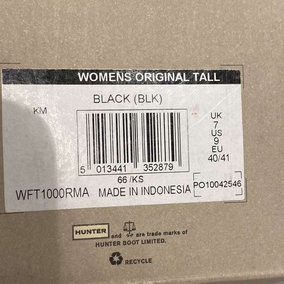 HUNTER Women's Original Tall Snow Boot Size 9 - Picture 9 of 9